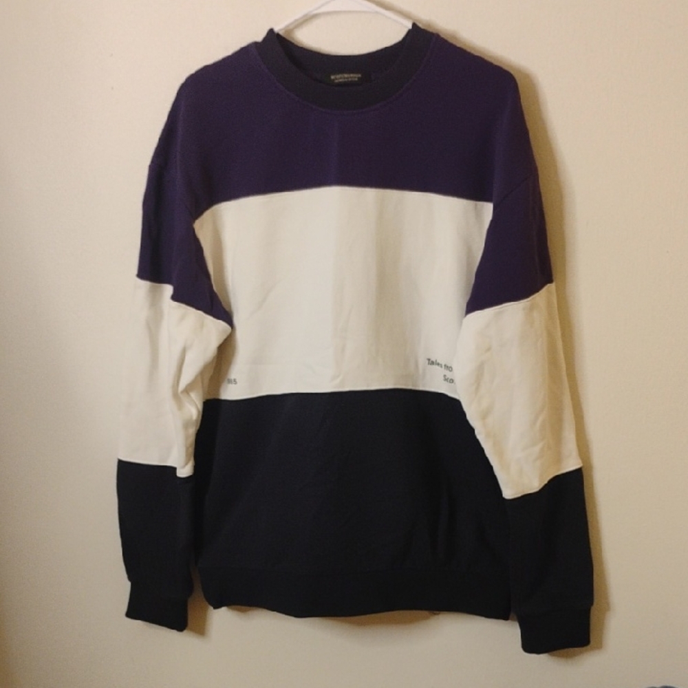 Scotch & Soda Tri-Tone Crewneck Sweater